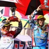 成田亮選手と小方誠選手の表彰台