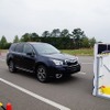衝突被害軽減のための自動ブレーキ体験も実施。