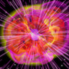 シミュレーションを元に描いた超新星爆発のイメージ図（出典：国立天文台）