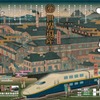 富岡製糸場と新幹線をデザインしたポスター。JR東日本管内全エリアの駅に掲出される。