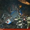 ロシア・モスクワの地下鉄脱線事故の様子を伝える英BBC放送