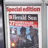 墜落を報じるオーストラリアの新聞