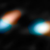 アルマ望遠鏡、互いに傾いた原始惑星系円盤を連星系で発見