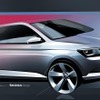 シュコダ ファビア 新型の予告スケッチ