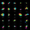 電波望遠鏡で観測した衝突銀河のガスの分布（出典：国立天文台）