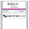 京王電鉄が広告販売を検討している副駅名標板のイメージ。この図では駅名標の下部に首都大学東京の副駅名標板が設けられている。