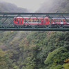 「出山の鉄橋」として知られる早川橋りょうを渡る3000形「アレグラ号」