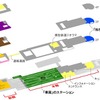 リニューアル後の各階の展示ゾーン。新館では「仕事」「未来」「歴史」「旅」をテーマにした展示を行う。