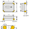 車載用小型水晶振動子・外形寸法図