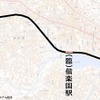 偕楽園駅の位置。下りホームのみ設置されており、原則として2～3月の観梅期に限り下り列車が停車する。