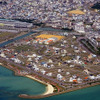 糸満市潮崎町の埋立地区。ジェットスター・ジャパンが3月29日に運航開始した名古屋（NGO）-沖縄（OKA）線。その初便（GK381便）のようす