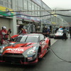 開幕前日の岡山国際サーキット。準備を進めるGT500の日産勢。