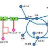 PiTaPaによる神戸新交通・JR西日本のIC連絡定期券の発売範囲。3月から発売しているICOCAの連絡定期券と同じだ。