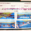 首都高10号晴海線（晴海出入口～豊洲出入口）台船リフトアップ架設工法を用いた日本最大規模の橋桁架設現場のようす（4月22日、7～9時）