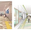 舞浜駅（左）と蘇我駅（右）のリニューアル後のイメージ。来春までに工事を完了させる。