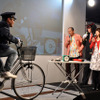 「ニコニコ超会議2015」のブース「向谷実Produce!超鉄道」のステージイベント。京急のイベントでは自転車をこいでスピードメーター120km/hを目指す観客参加型の企画が行われた