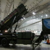 防衛省・在日米軍ブースに展示された「ペトリオットミサイル発射機」、一般のイベントで展示されるのは初めて。