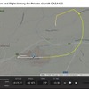 Flightradar24による事故機のログ。