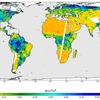 SMAP衛星、土壌水分の分布画像を公開