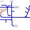 近鉄線のICカード導入区間（青）。8月1日までに志摩線の10駅と西信貴ケーブルの高安山駅（赤）にICカードが導入され、ICカード非対応路線は生駒ケーブルだけになる。