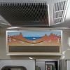 定期列車として運転されていた頃の『海峡』車内。青函トンネル内での列車の位置を案内する掲示器が設置されていた。