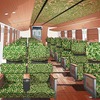 7月18日から5両編成で運行を開始する『ゆふいんの森』のイメージ（車内）。5両編成化に伴い、大型ガラス窓とテーブルを設けた展望スペースなどを設ける。