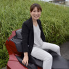 「タンデムでのロングドライブもオススメ」というBRP ジャパン広報事務局 尾崎さん。