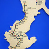 沖縄県営鉄道（ケイビン）、与那原線、糸満線、嘉手納線の路線イメージ