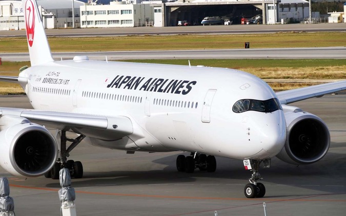 首里城再建の応援メッセージと共に、JALのエアバス A350 が就航