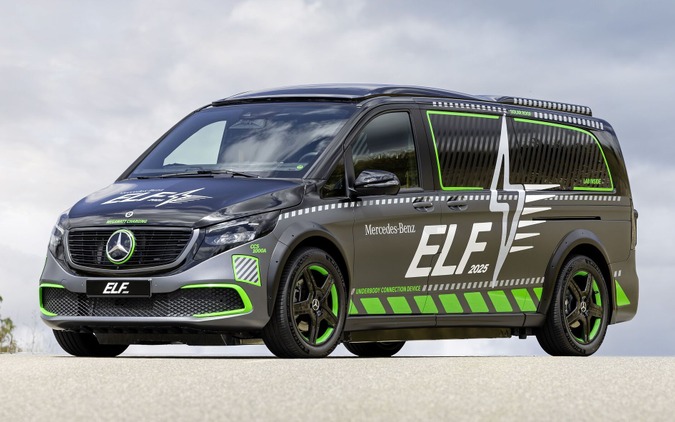 メルセデスベンツ『Vクラス』ベースの実験車両「ELF」、未来の充電技術フル装備 画像