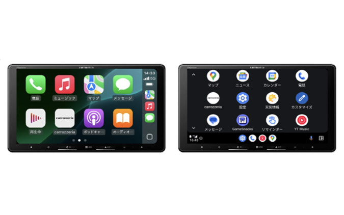 カロッツェリア「楽ナビ」2023年/2024年モデルをアップデート、Apple CarPlayとAndroid Autoへの対応と「おすすめレーン案内」が追加 画像