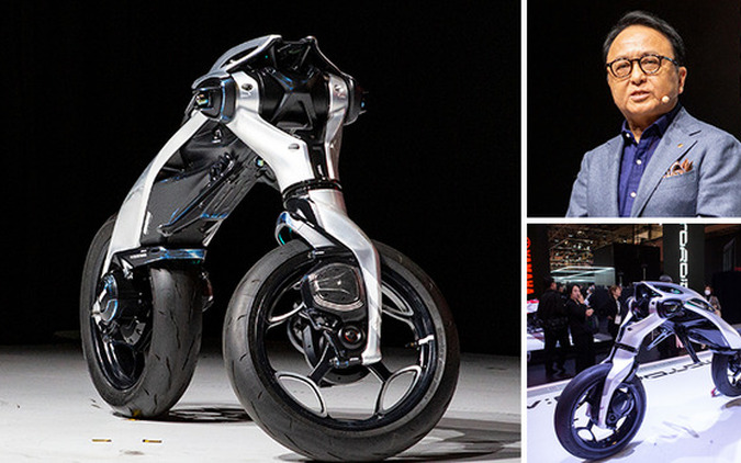 倒れても起き上がる異形のバイク型AIロボット「モトロイド・ラムダ」、ヤマハが描く「AIと走り、共に育つ未来」とは 画像