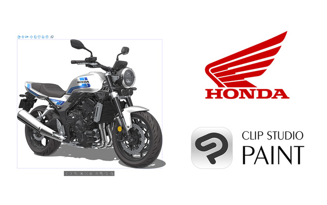 ホンダ『CB1000F』3Dモデルを無料配布、CLIP STUDIO ASSETSでリアルに再現 画像