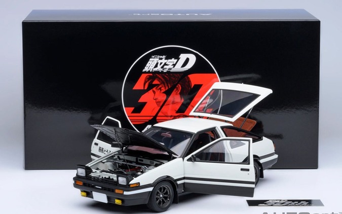『頭文字D』30周年記念、AE86トレノの1/18スケール精密ミニカー販売…東京オートサロン2026 画像