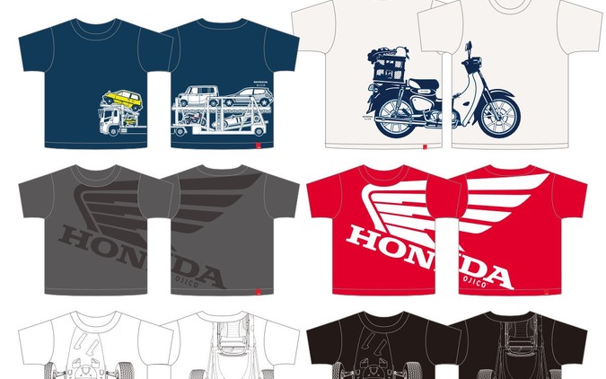 ホンダ×オジコ コラボTシャツ…F1マシン「RA272」、ウイングマーク、スーパーカブ、カーキャリアの4デザイン 画像