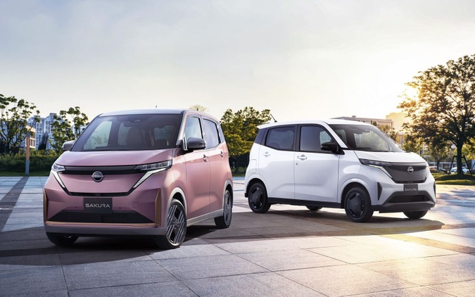 日産の軽EV『サクラ』がマイナーチェンジ、新色「水面乃桜」追加し今夏発売へ…244万8600円から 画像