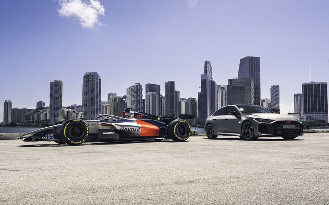 アウディ『RS 5』新型、F1マイアミGPの「ホットラップ」に登場へ…639馬力のPHEV 画像