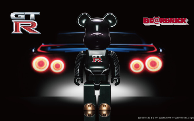 『GT-R』生産終了記念、「NISSAN GT-R BE@RBRICK 100% & 400%」…ミッドナイトパープルの限定デザインで7月2日発売 画像