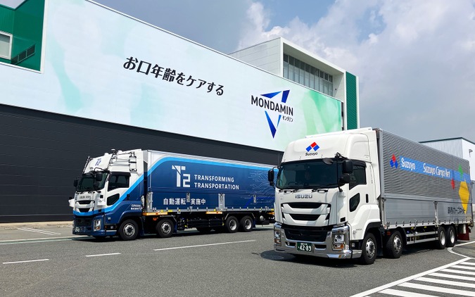自動運転トラック、茨城‐兵庫680km輸送に成功…アース製薬・鈴与・T2が実証 画像