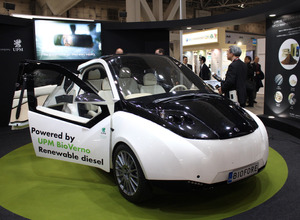 The Biofore Concept Carと名付けられたUPMのコンセプトカー。