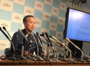 大阪府北部で起きた震度6弱の地震について解説する気象庁・松森敏幸地震津波監視課長