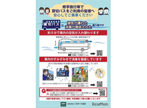貸切バスについてのリーフレット