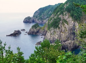 普代村、アンモ浦展望台からの海岸線