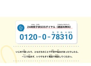 子供のSOSの相談窓口