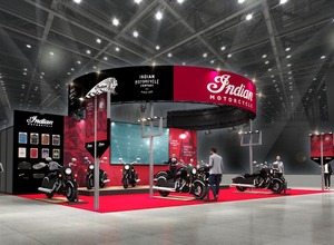 インディアンモーターサイクルの展示イメージ