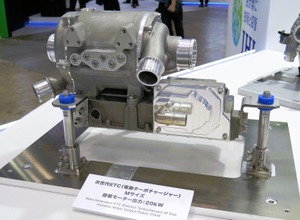 まもなく市販されるという新世代のターボチャージャー（IHIブース/FC EXPO 2023）