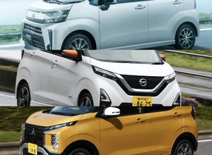 ダイハツ ムーヴ（上）、日産 デイズ（中）、三菱 eKクロス（下）
