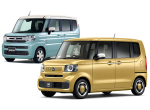 販売1位のホンダ N-BOX（手前）と2位のスズキ スペーシア（奥）