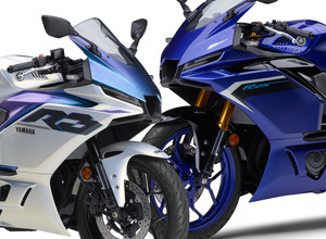 ヤマハ YZF-R3（左）とYZF-R25（右）の2025年モデル