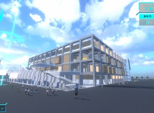 アイシンが仮想空間プラットフォーム（メタバース）を用いて安城市に建設中の新アリーナを体験できるブースを出展